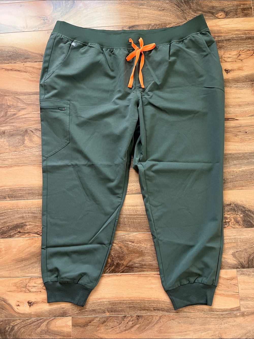 FIGS Zamora Jogger Scrub Pants 4XL Regular Olive Green Orange Tie NWT Women’s